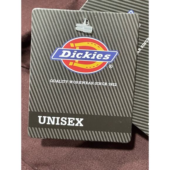 NWT Dickies Scrub Top Unisex Size Small EDS Signature V Neck Maroon ESP 83706 - Picture 7 of 10